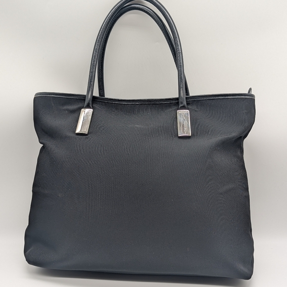 Gucci Handbags - Gucci Black Nylon and Leather Trim Tote Bag